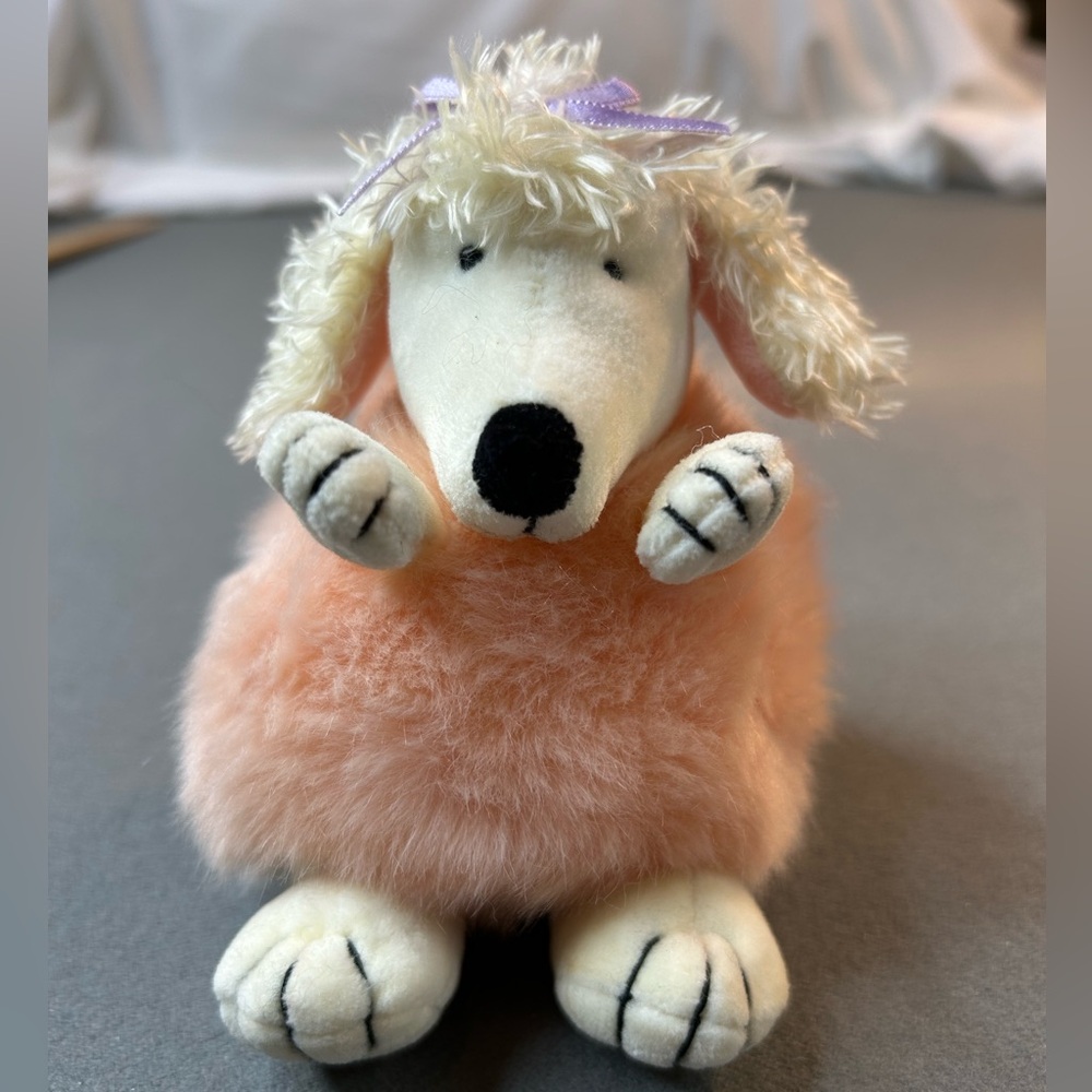 Jellycat Pink Puffball Poodle‎ Plush Pink Retired Collectible